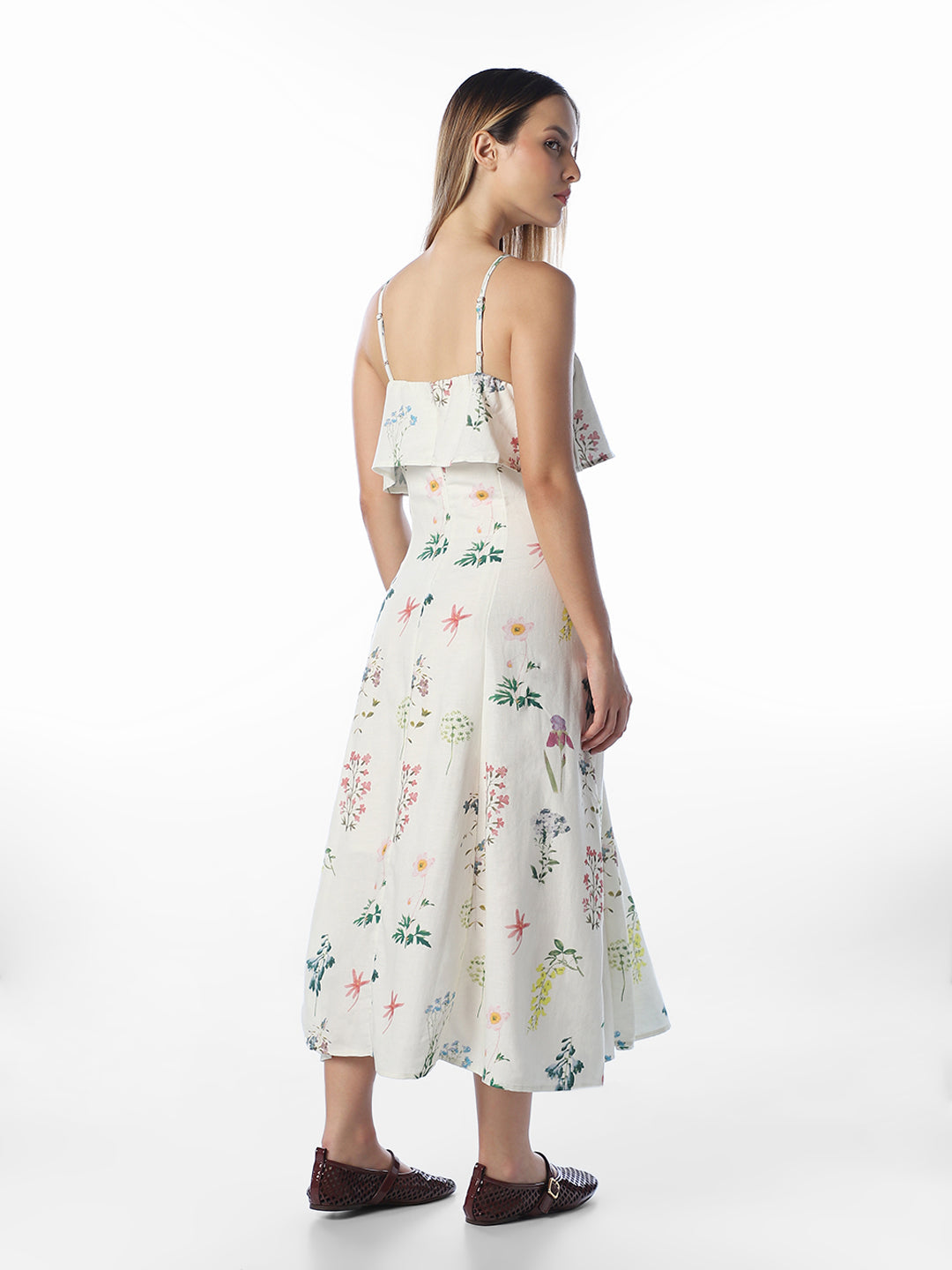Floral Strappy Midi Dress