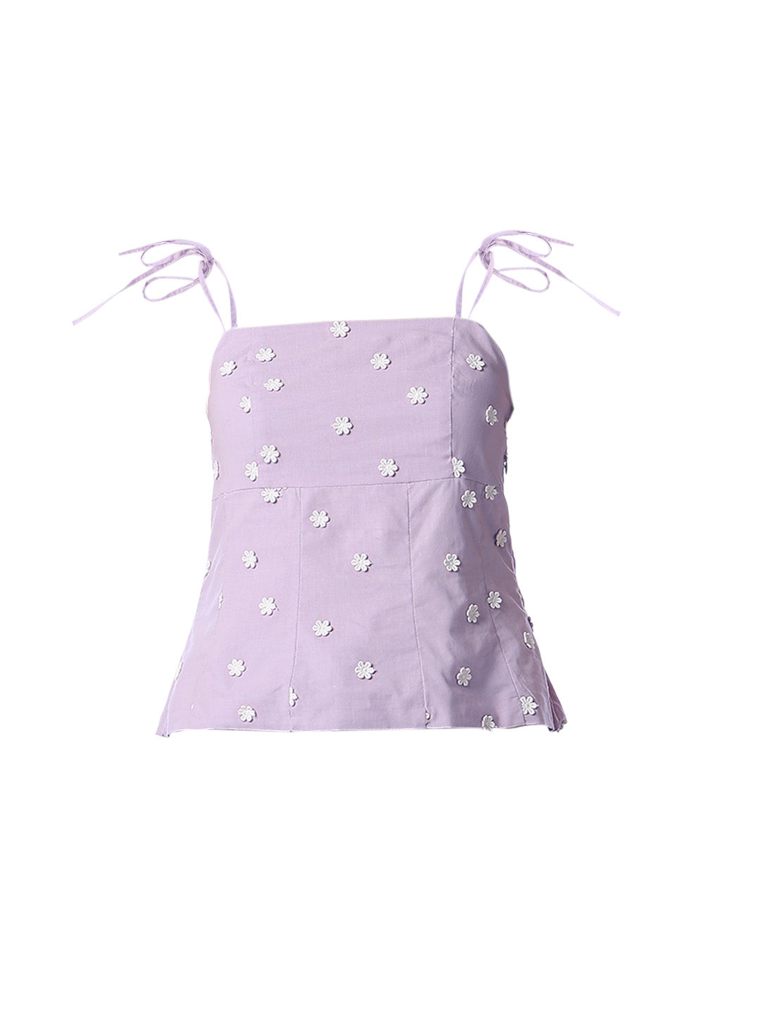 Lilac Floral Embroidered Top