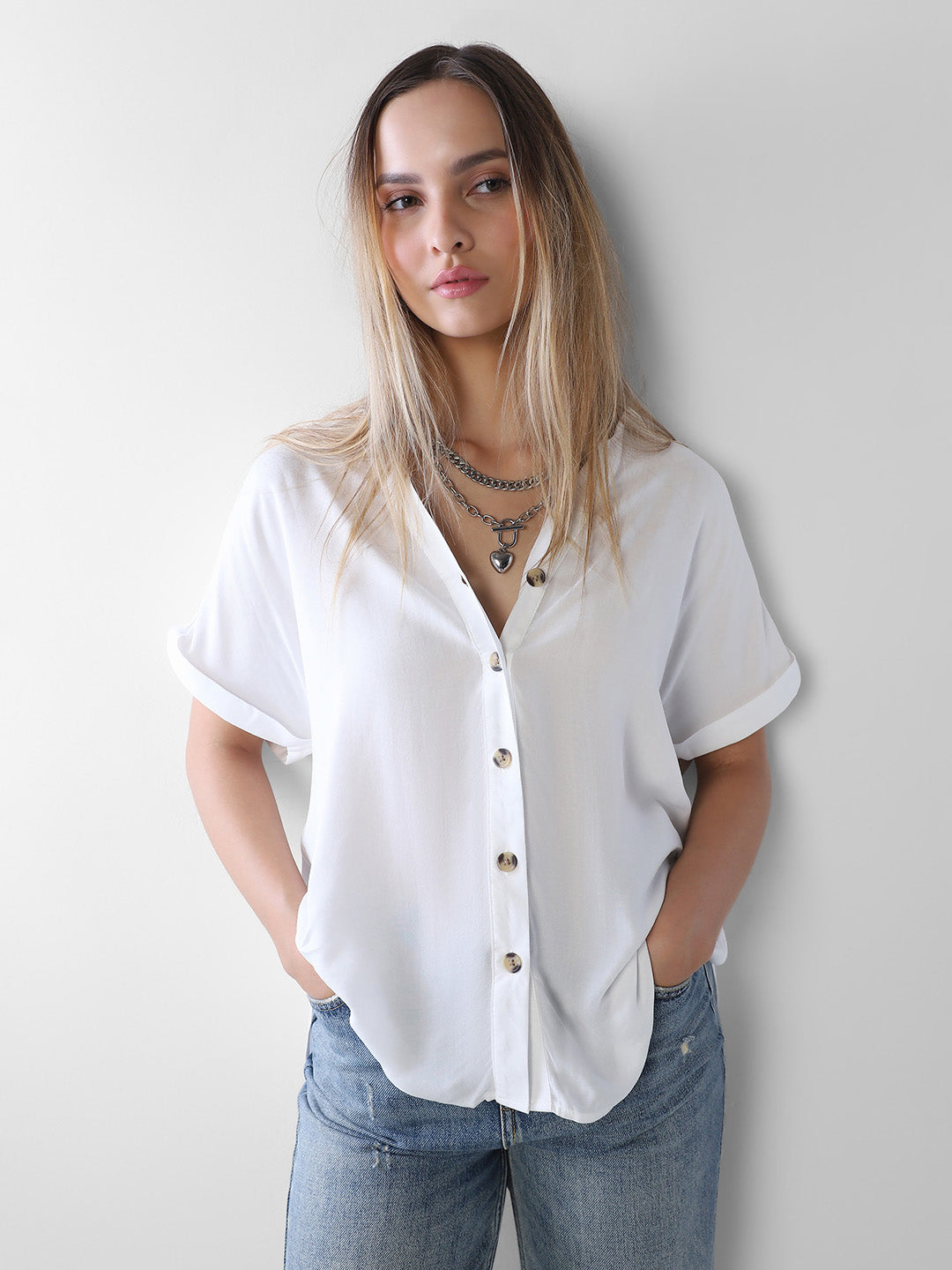 White Viscose Shirt