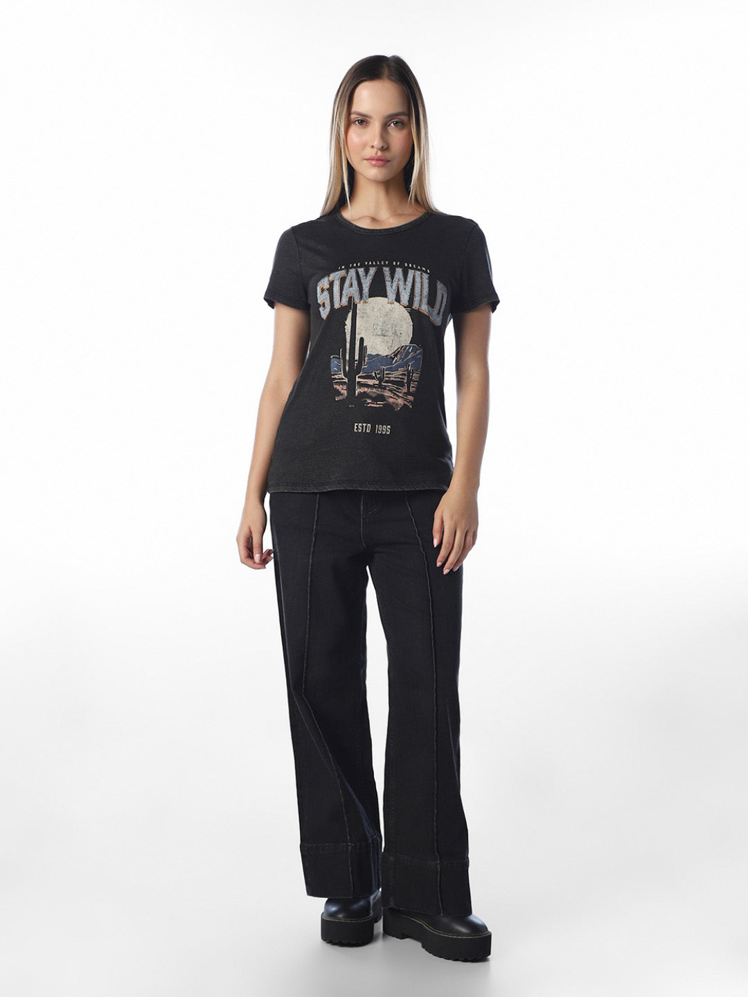 Vintage Washed Printed T-shirt