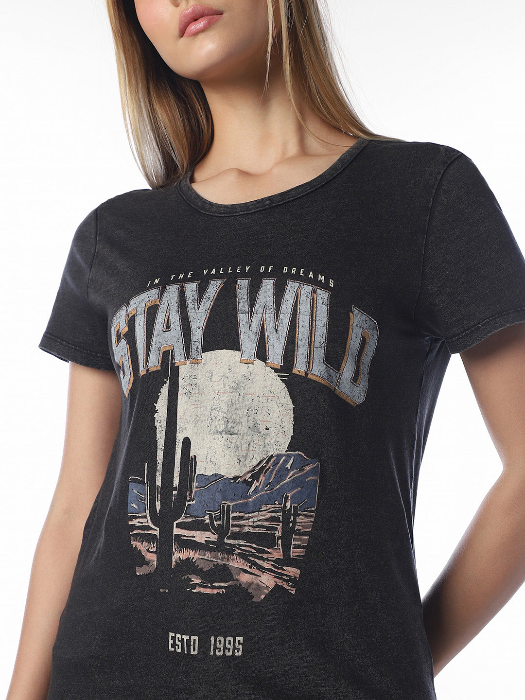 Vintage Washed Printed T-shirt