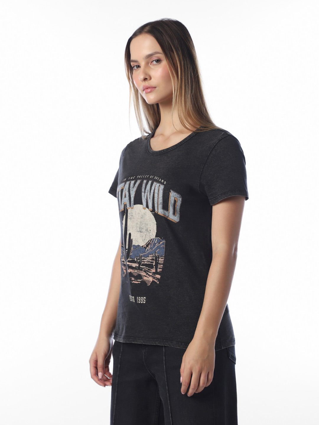 Vintage Washed Printed T-shirt