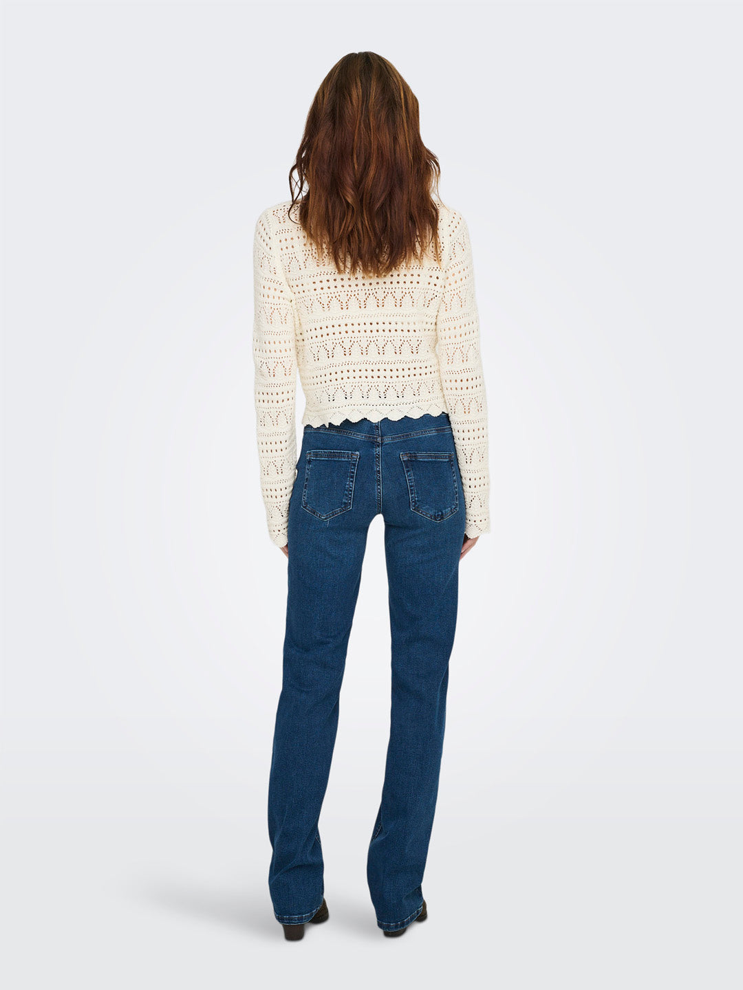 Open Knit Ivory Pullover