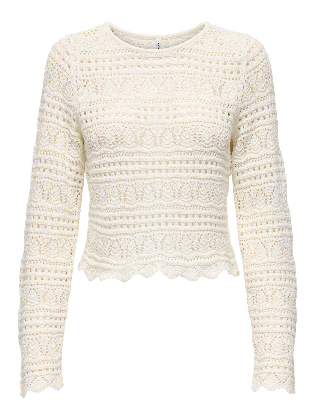 Open Knit Ivory Pullover