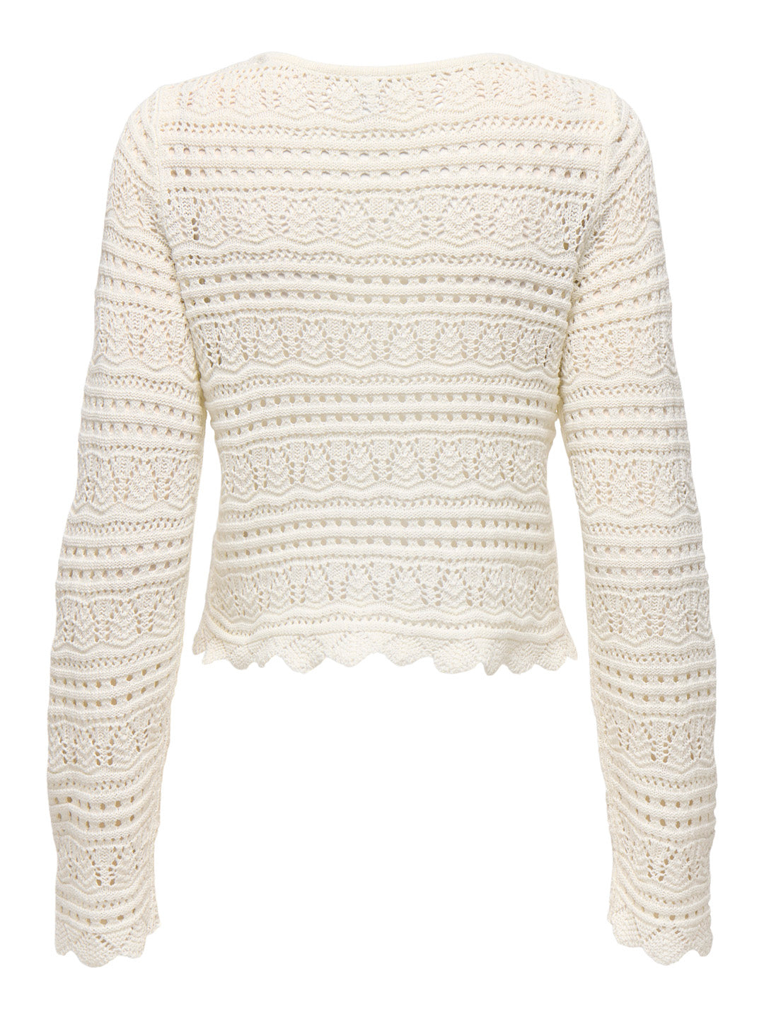 Open Knit Ivory Pullover