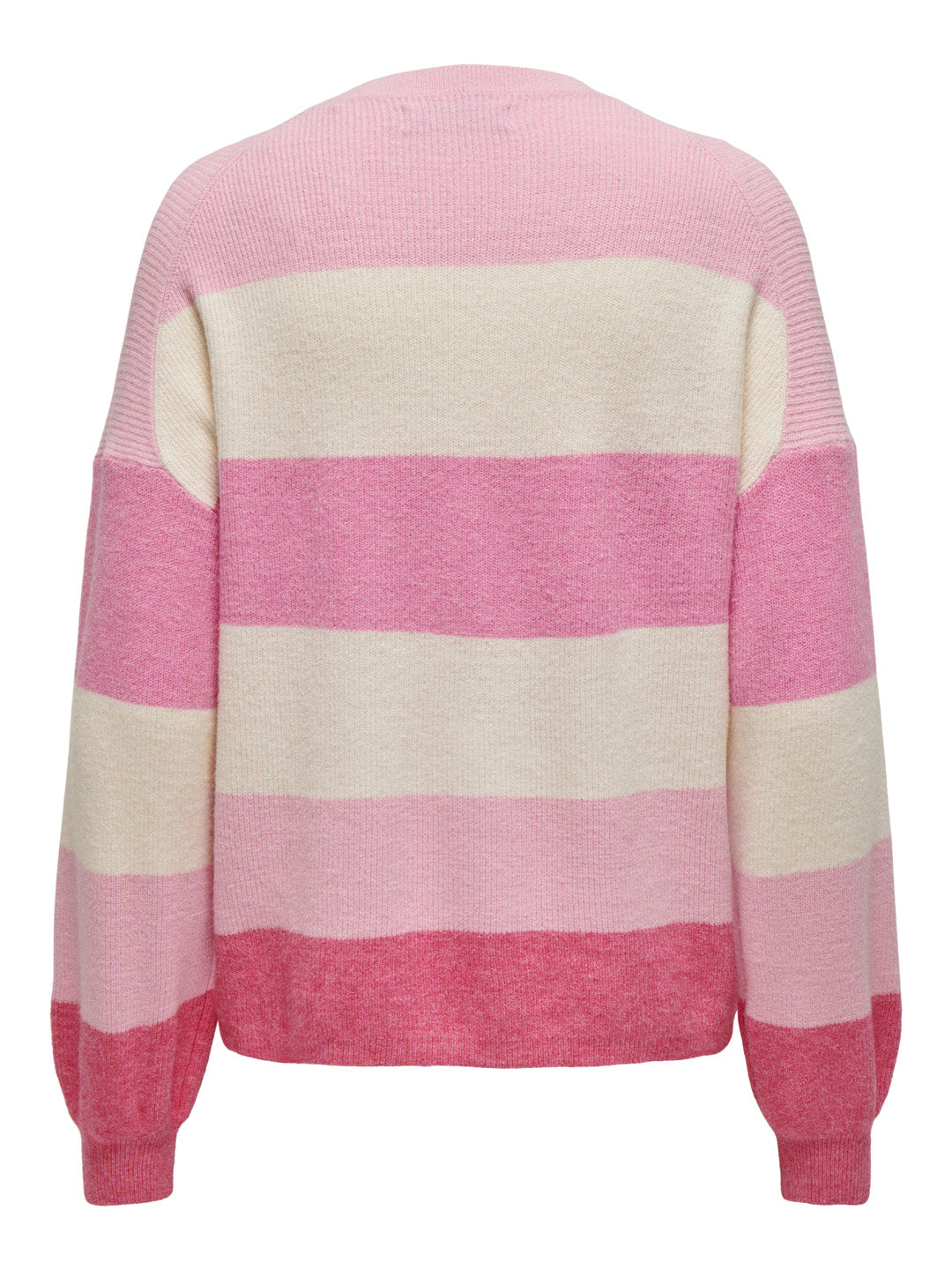 Pink Oversized Colourblocked Pullover