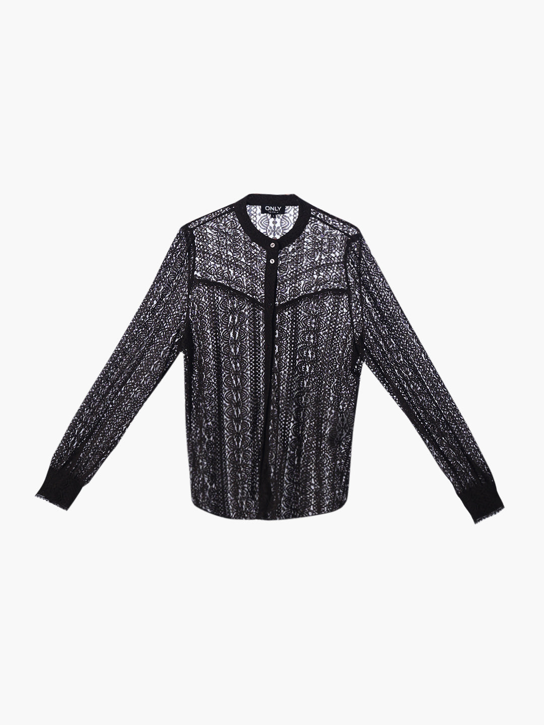 Lace Button-Down Top