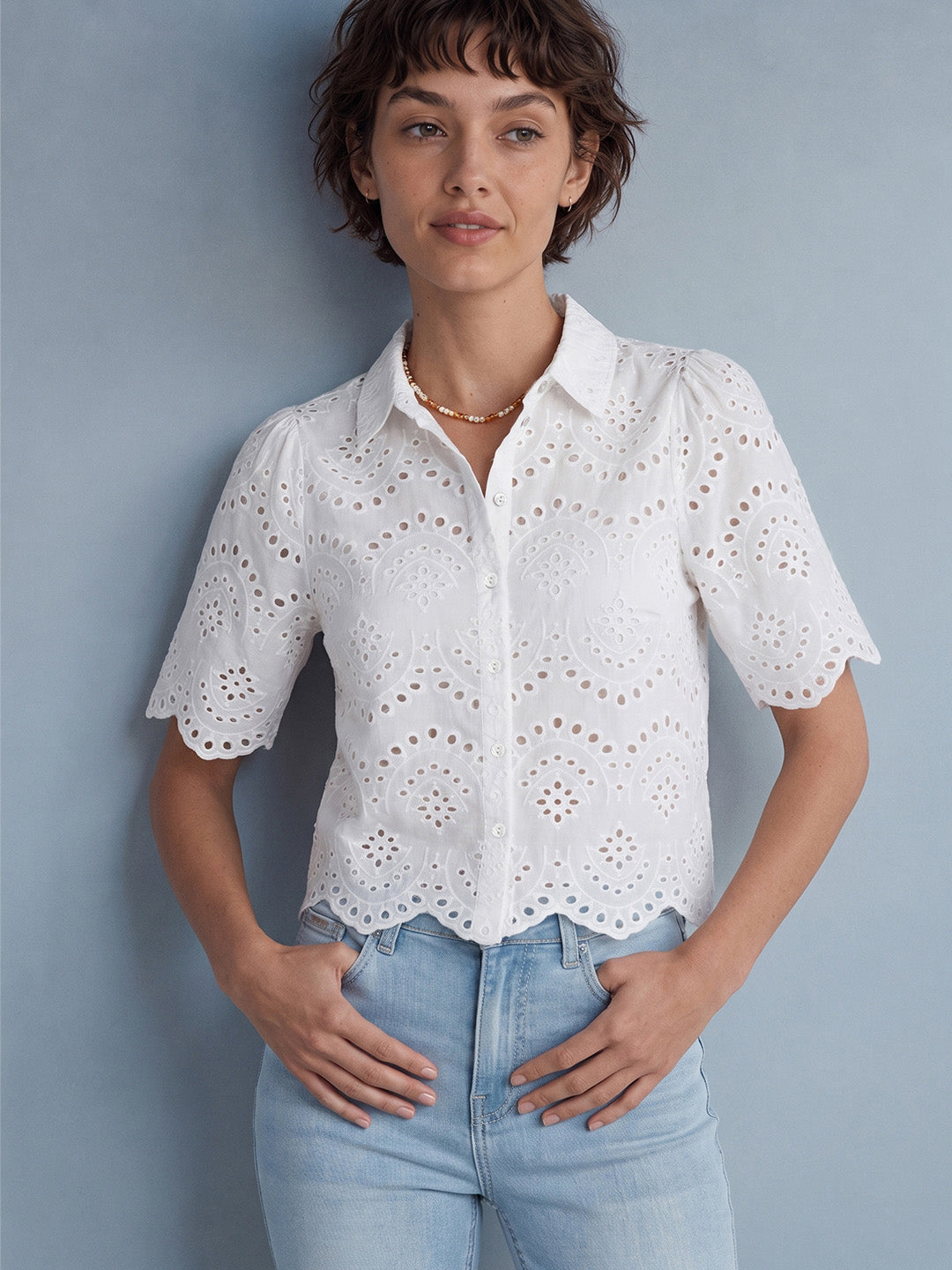 White broderie anglaise Shirt