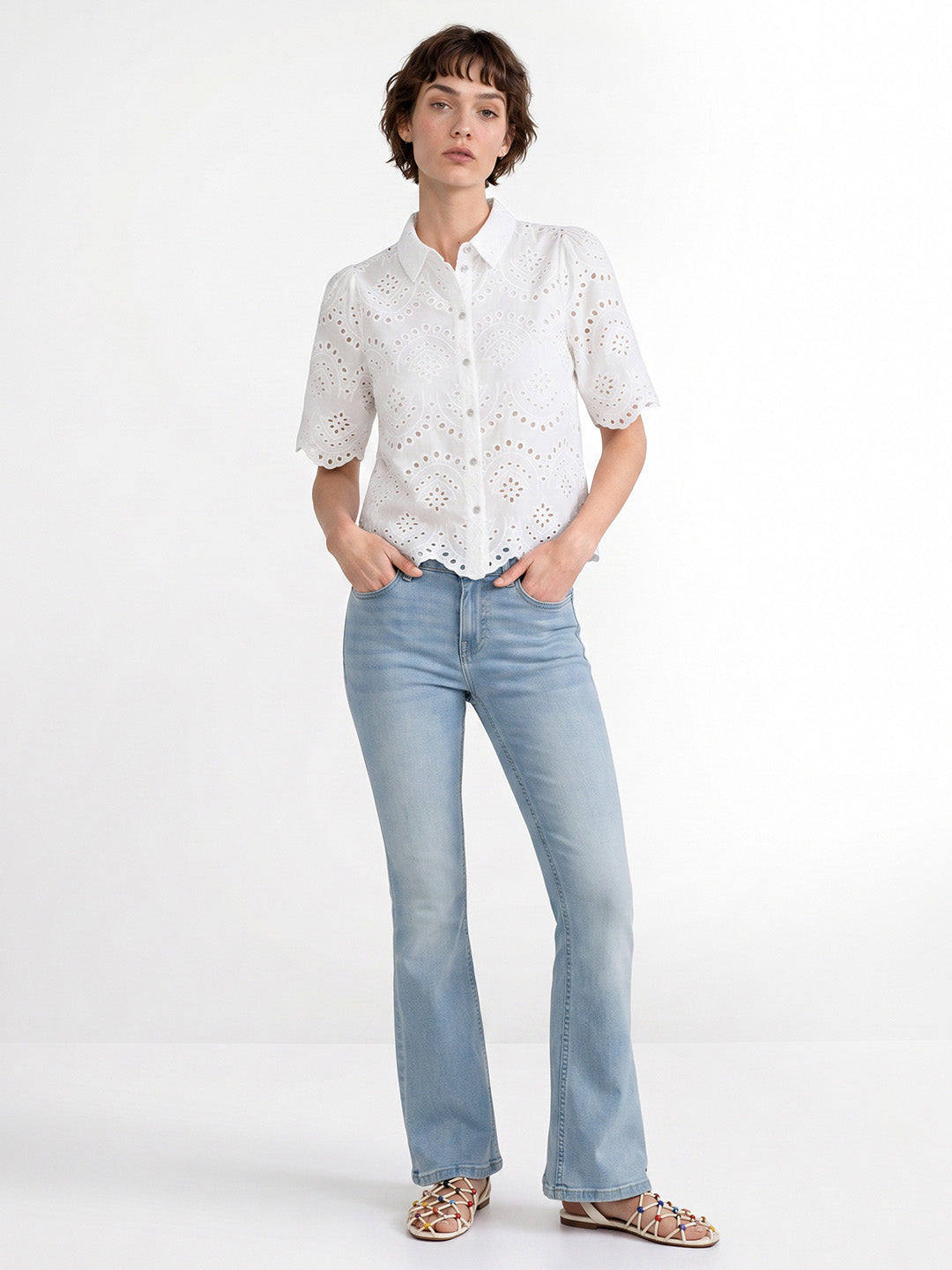 White broderie anglaise Shirt