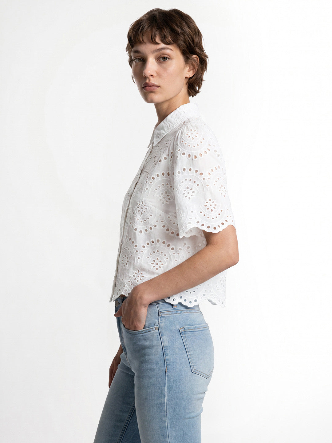 White broderie anglaise Shirt