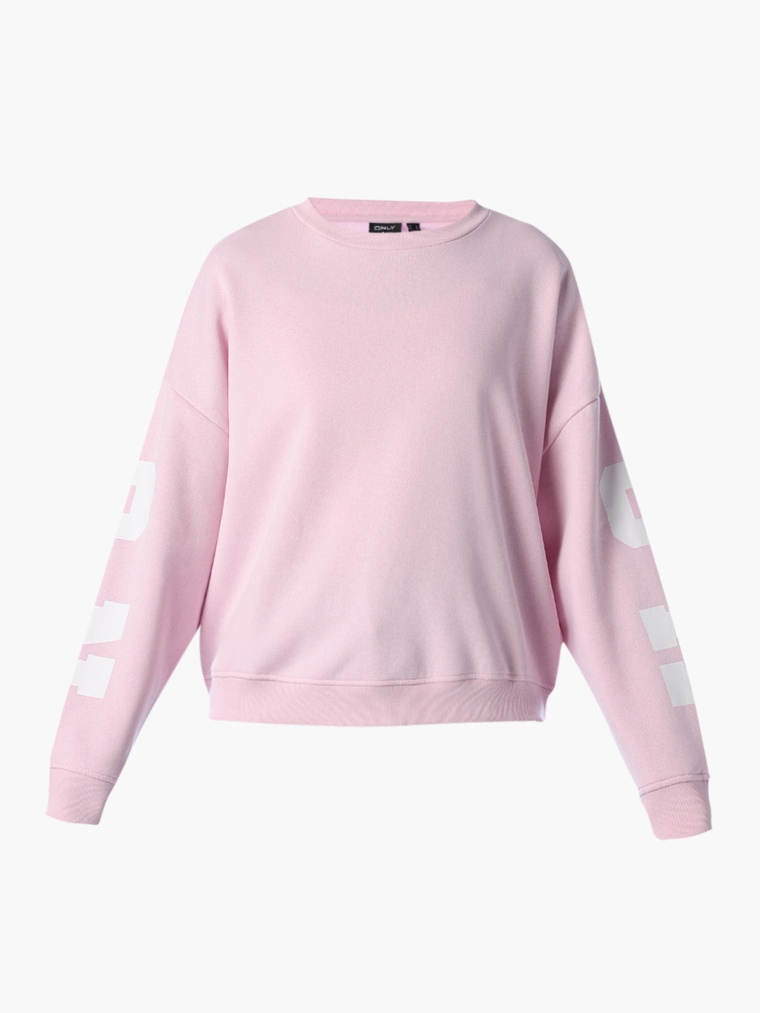 Pink Printed Oversized Sweatshirt