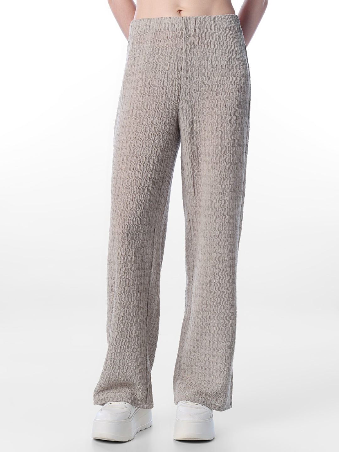 Grey Regular Fit Pants
