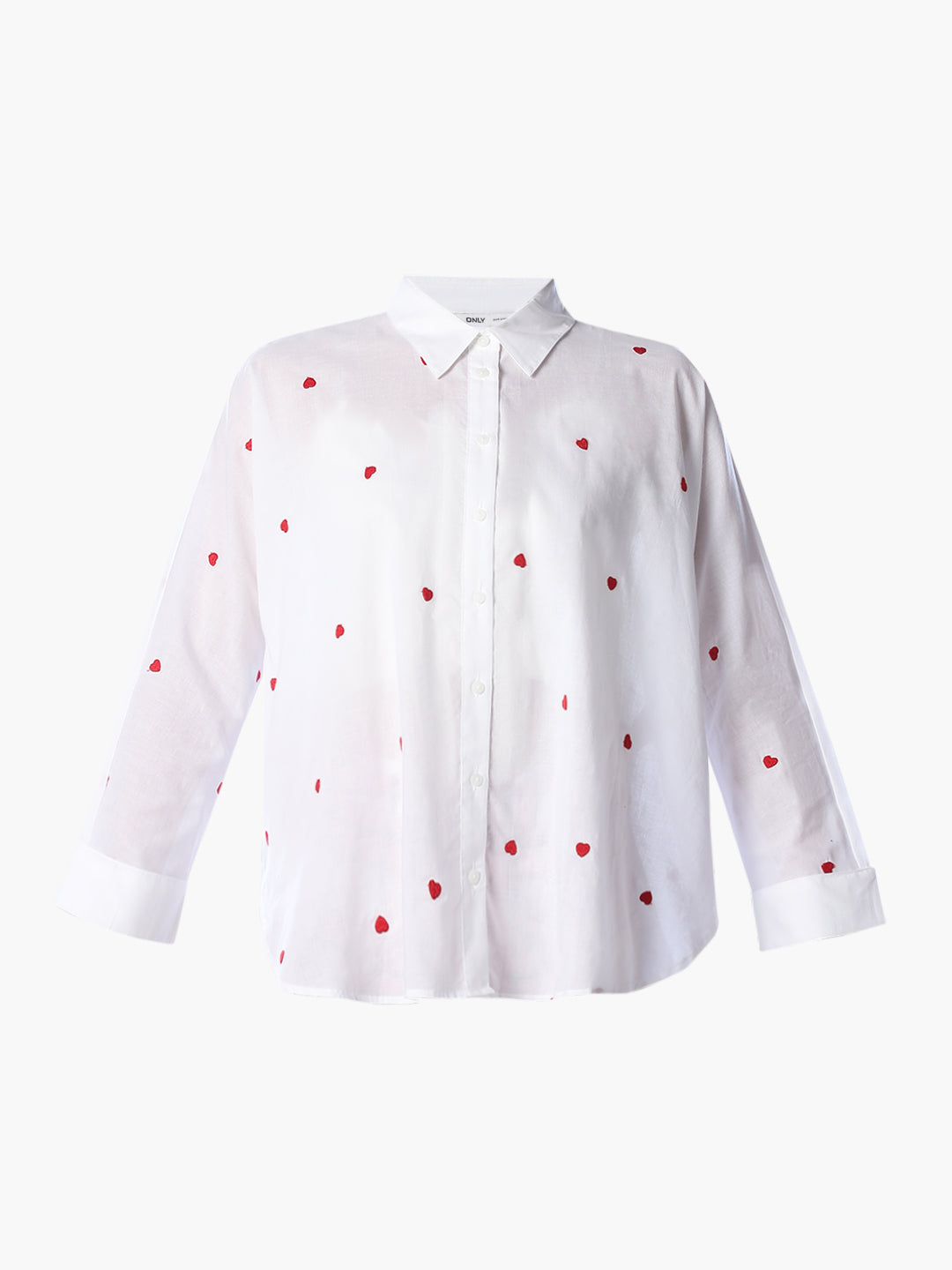 White Embroidered Cotton Shirt