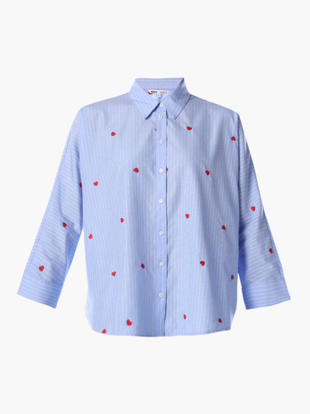 Blue Striped Embroidered Shirt