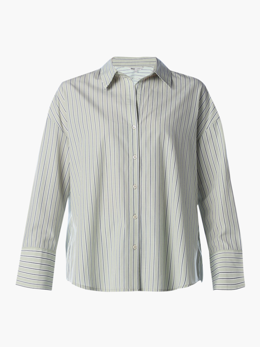 Green Striped Oversized Shirt