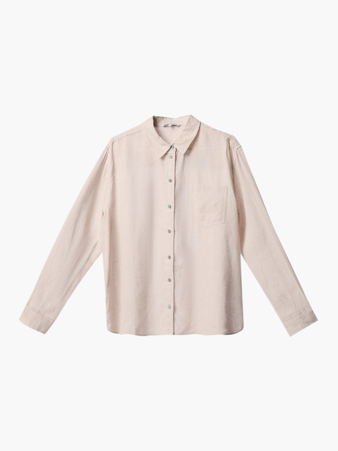 Beige Linen Blend Shirt