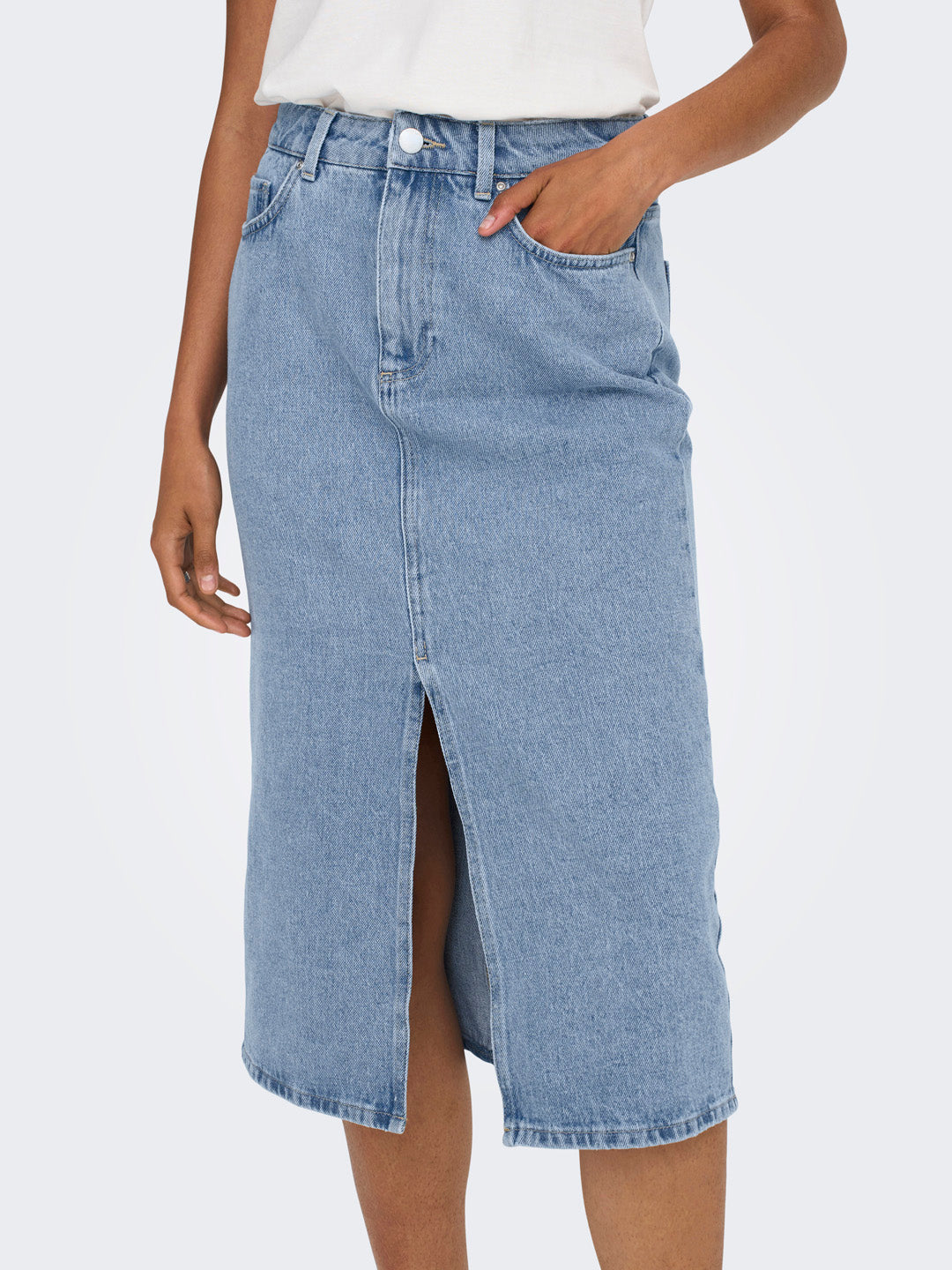 Light Blue Denim Skirt