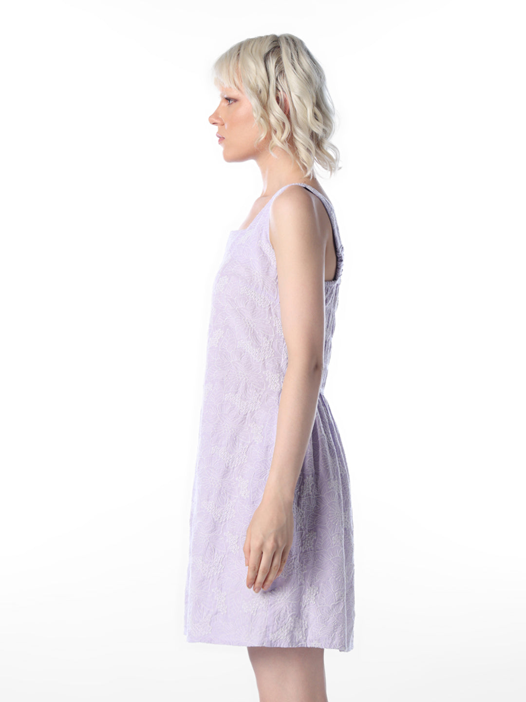 Purple Embroidered Dress