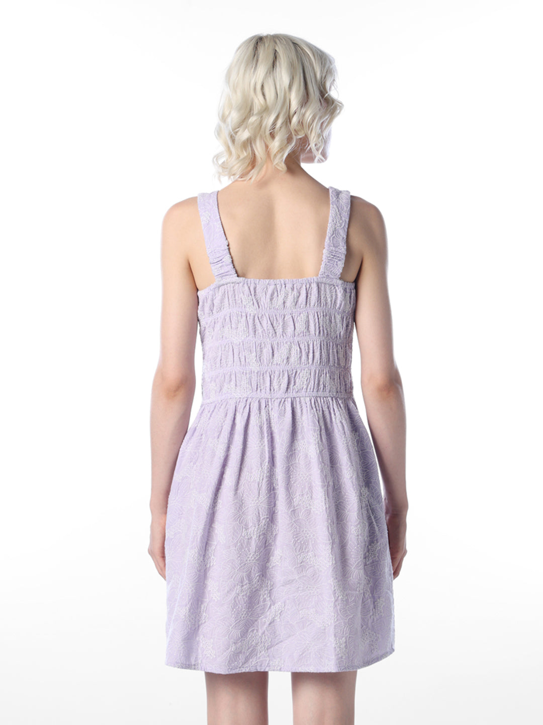 Purple Embroidered Dress