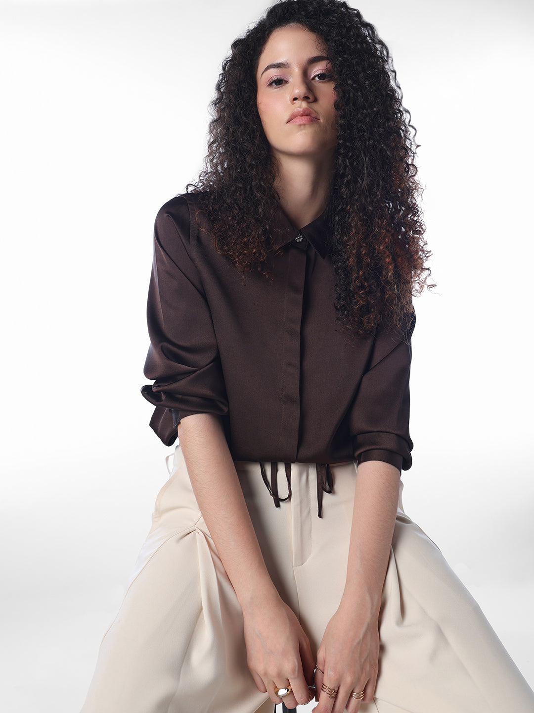 Drawstring Hem Shirt