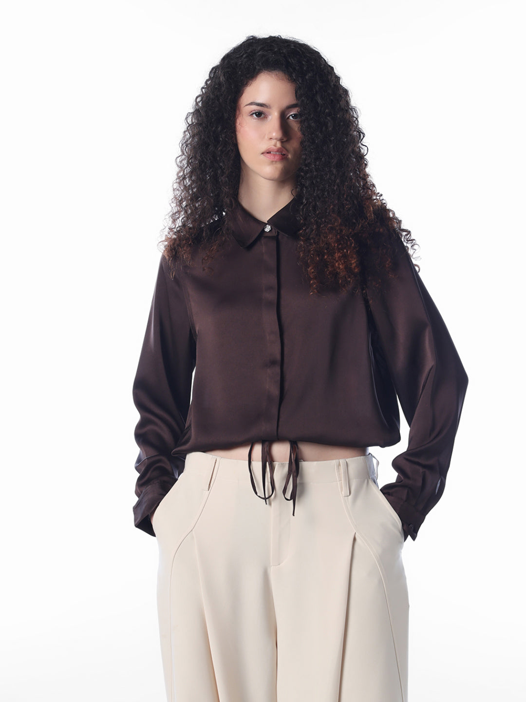 Drawstring Hem Shirt