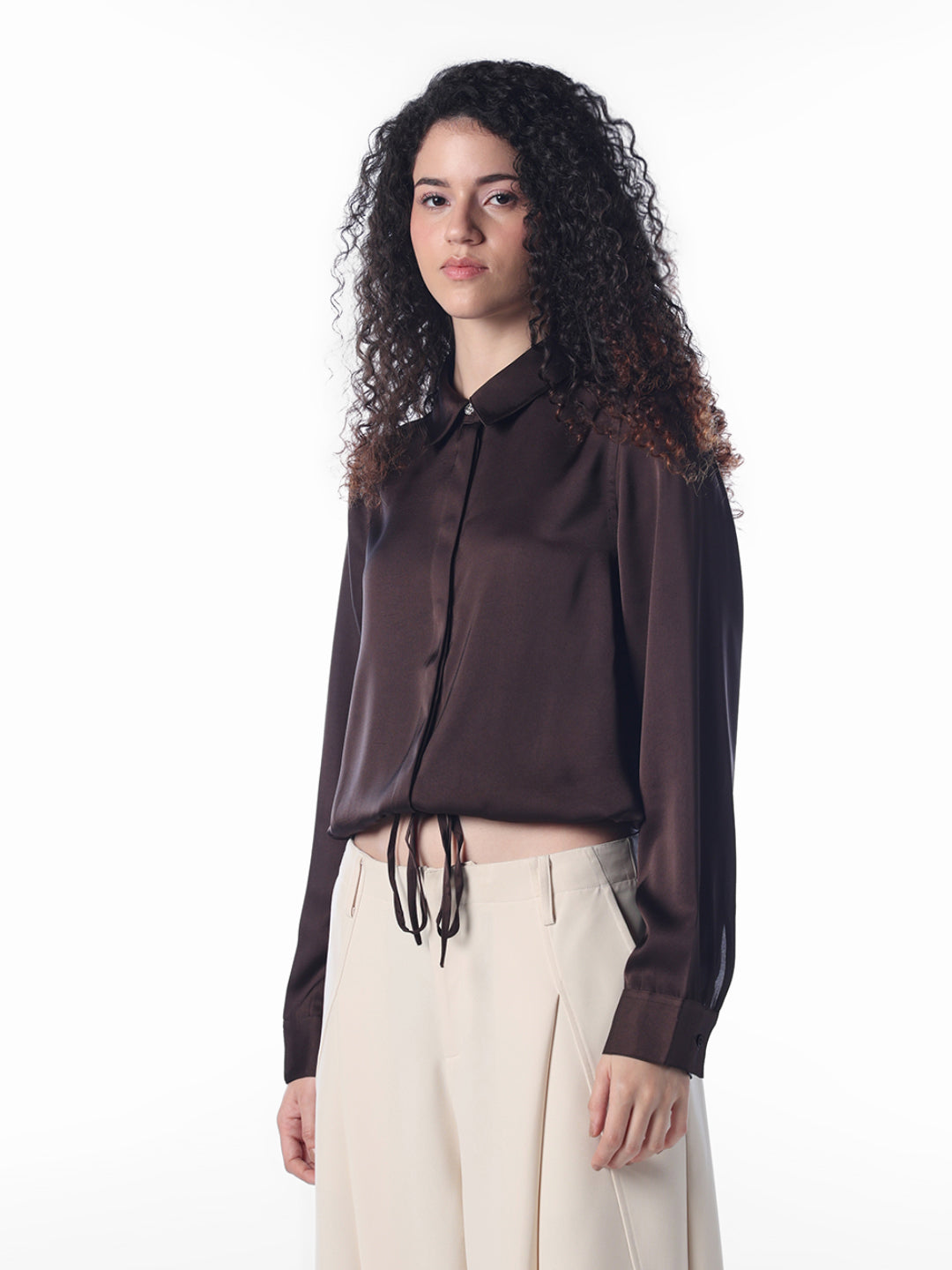 Drawstring Hem Shirt