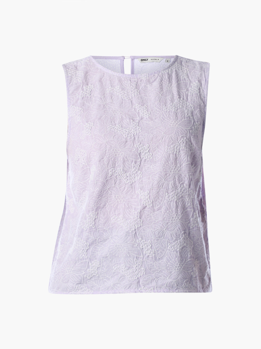 Lilac Embroidered Top