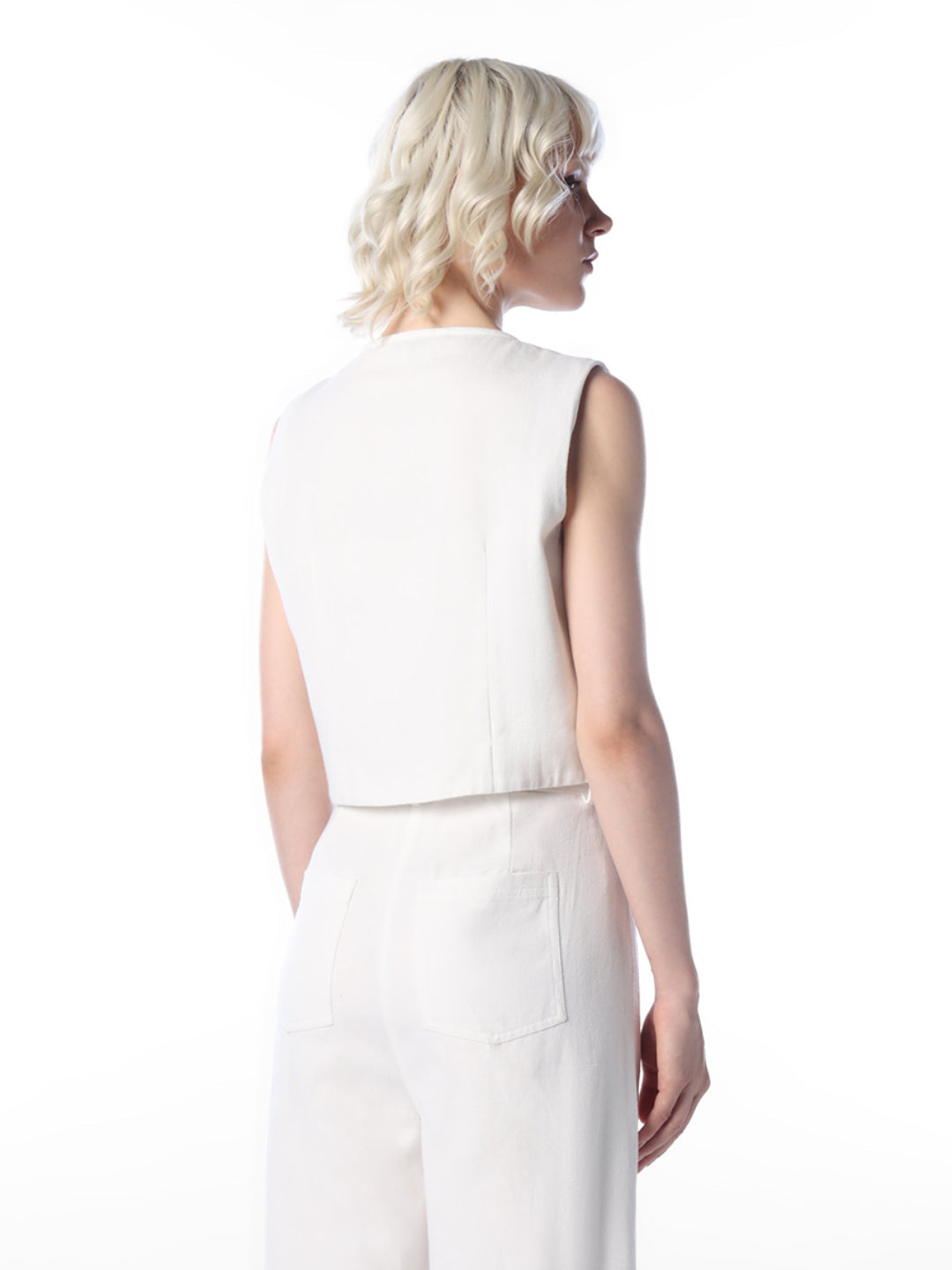 White Embroidered Cotton Top