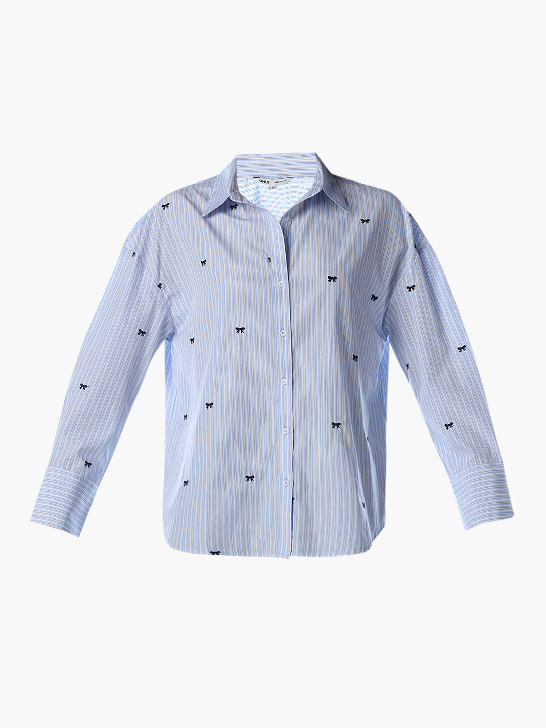 Embroidered Bow Print Shirt
