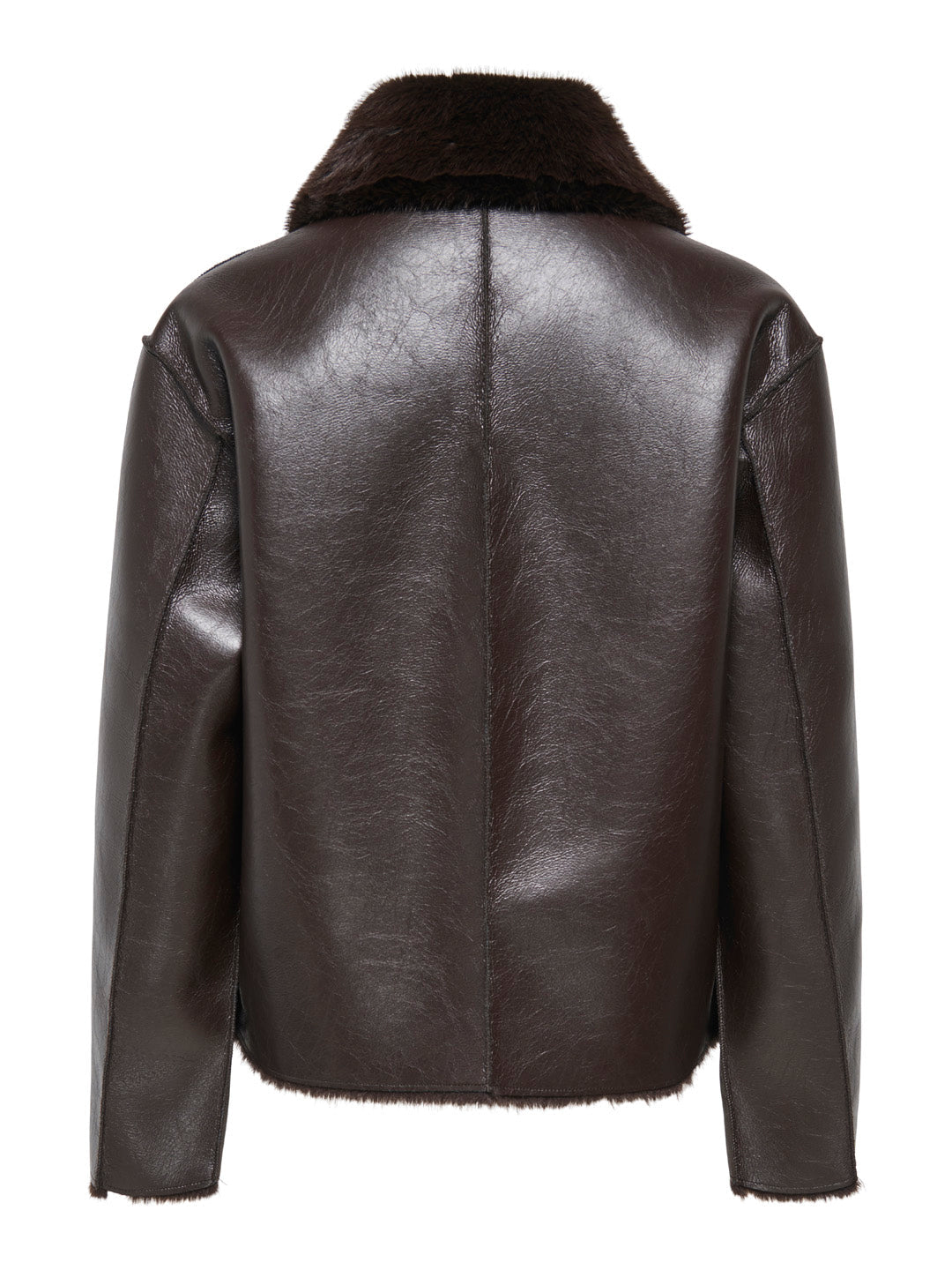 Brown Reversible Leather Jacket