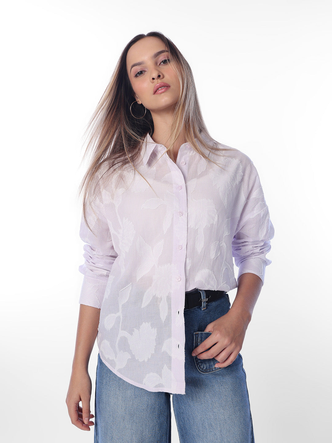 purple Cotton Shirt