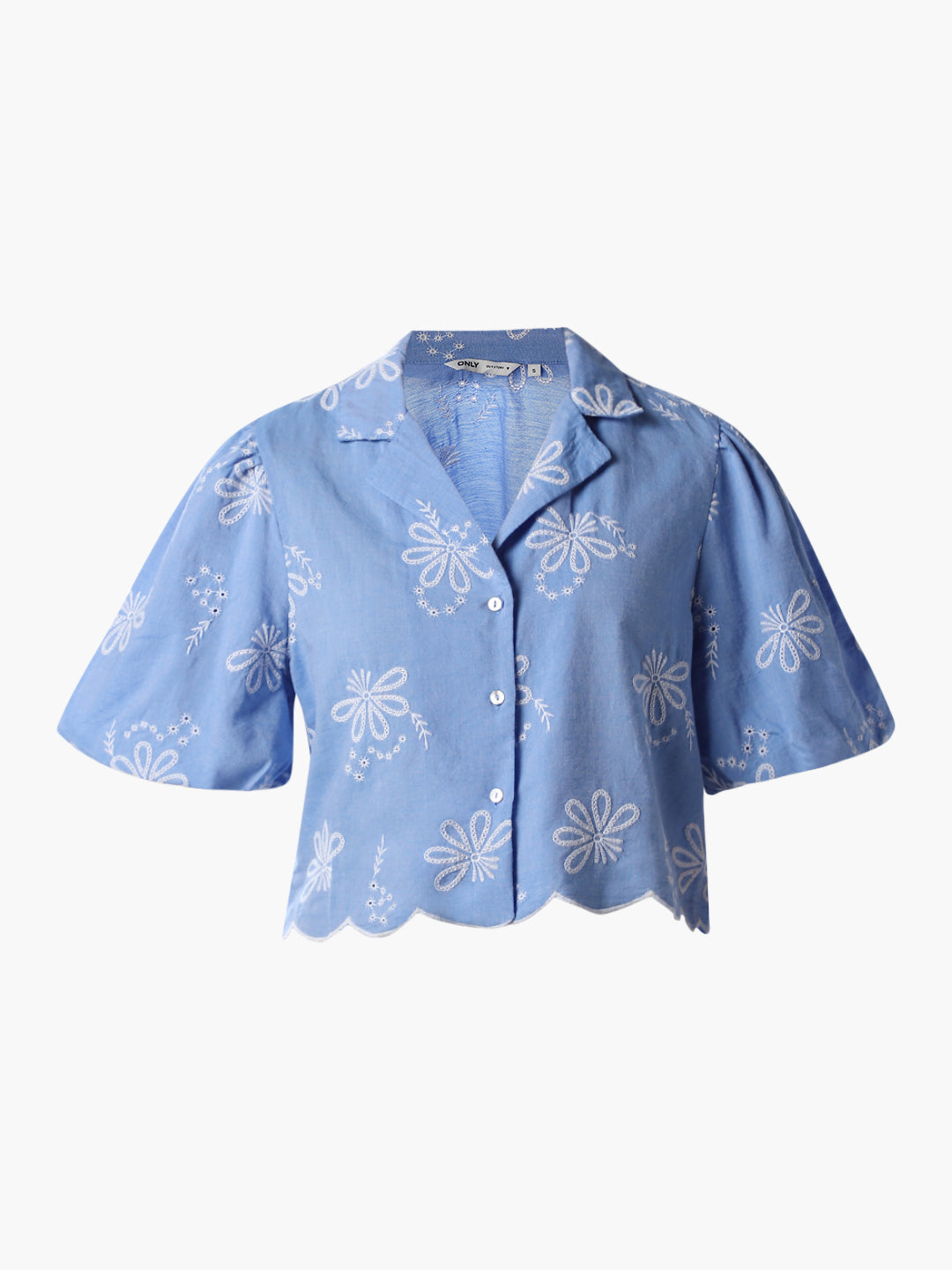 Blue Embroidered Shirt