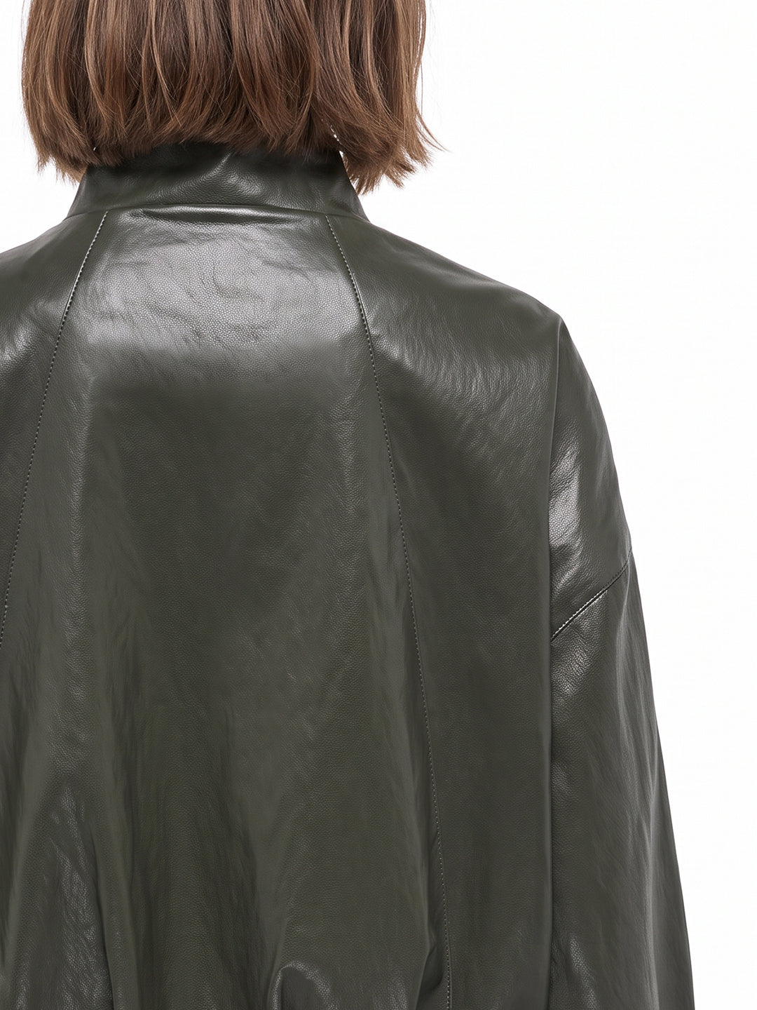 FAUX LEATHER HIGH NECK Jacket