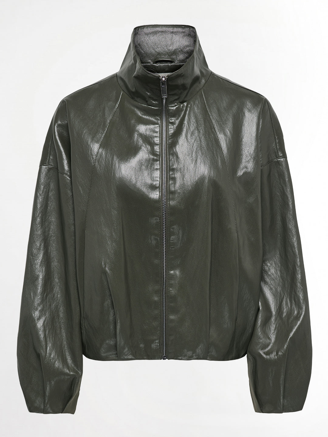 FAUX LEATHER HIGH NECK Jacket
