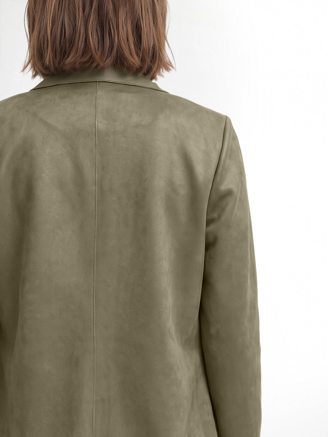 Olive Faux Suede Coat