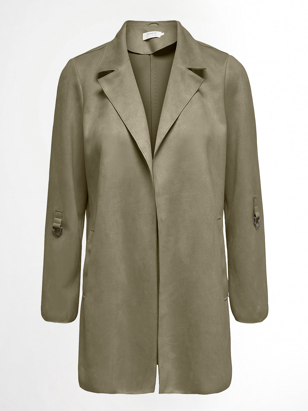 Olive Faux Suede Coat