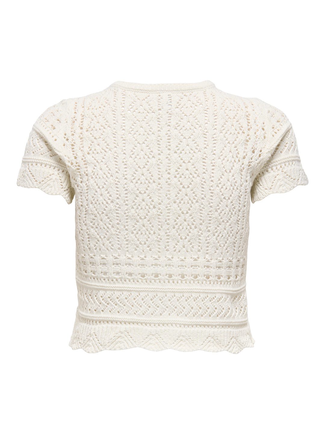 Off-White Pearl Button Knit Top