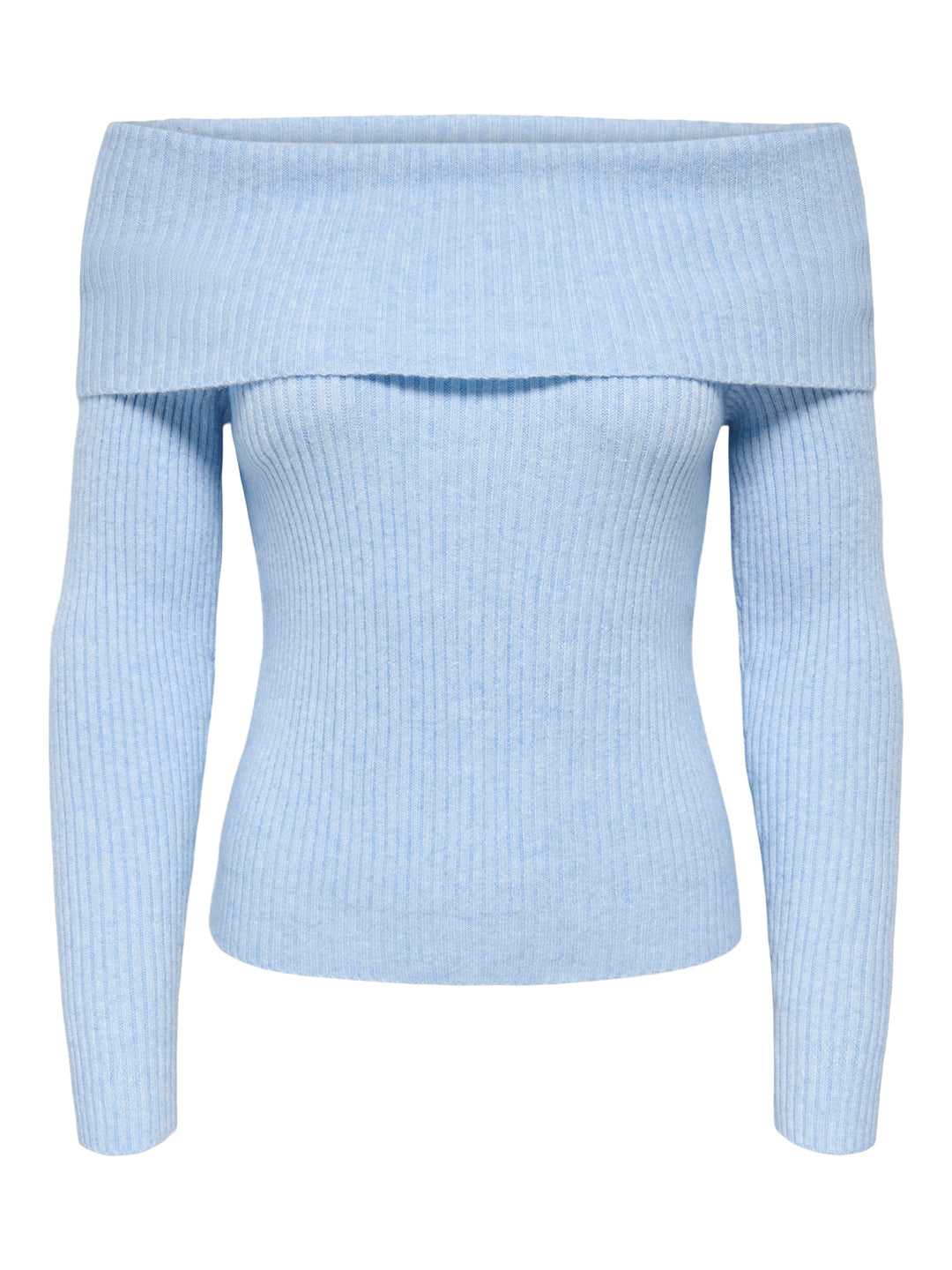 Light Blue Off Shoulder Pullover