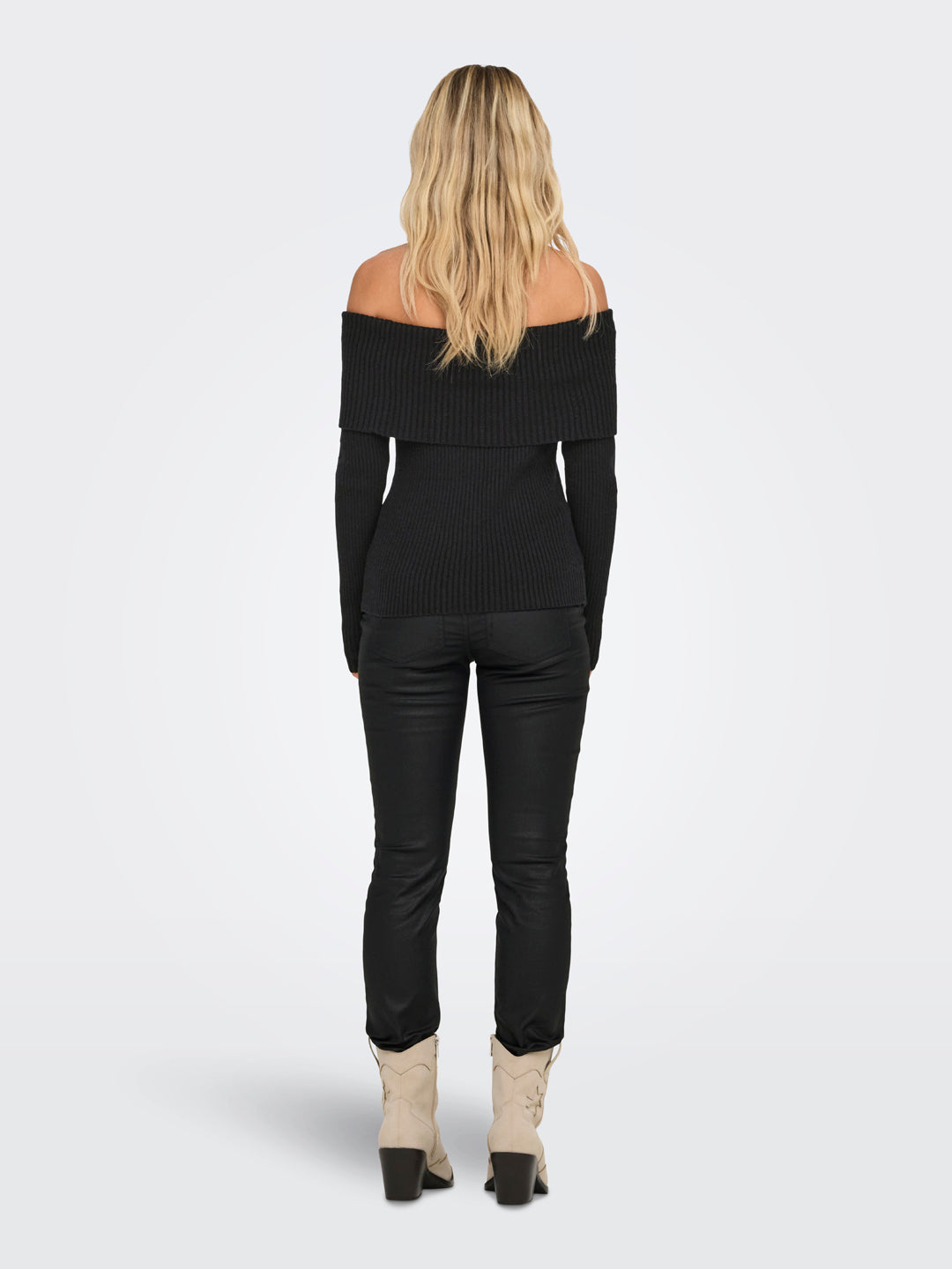 Black Off Shoulder Pullover