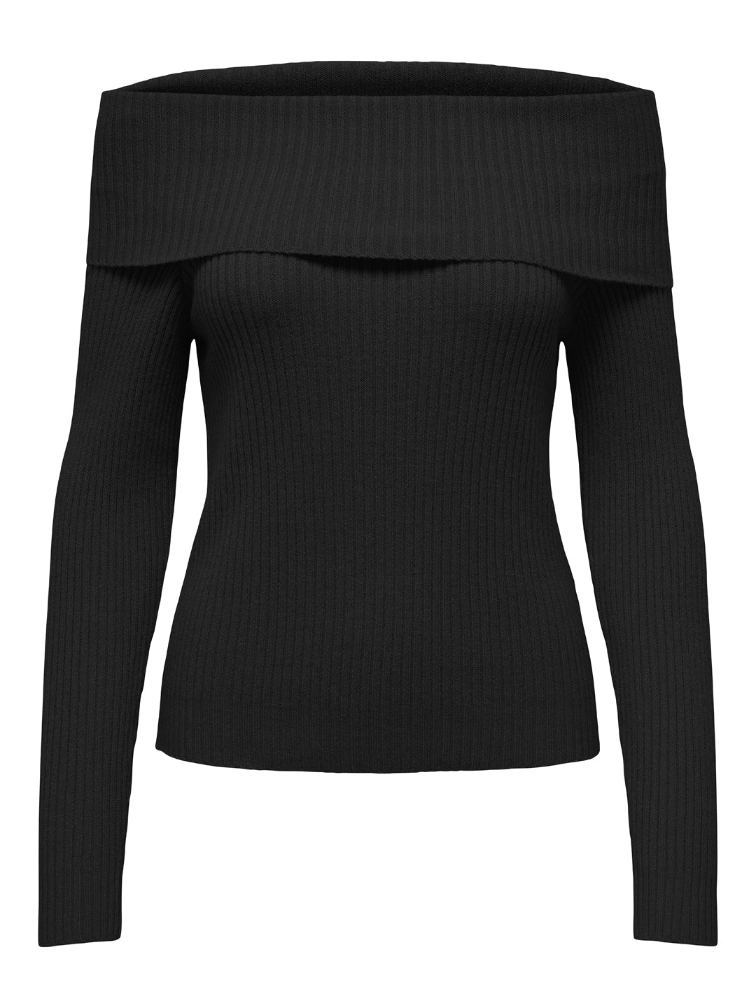 Black Off Shoulder Pullover