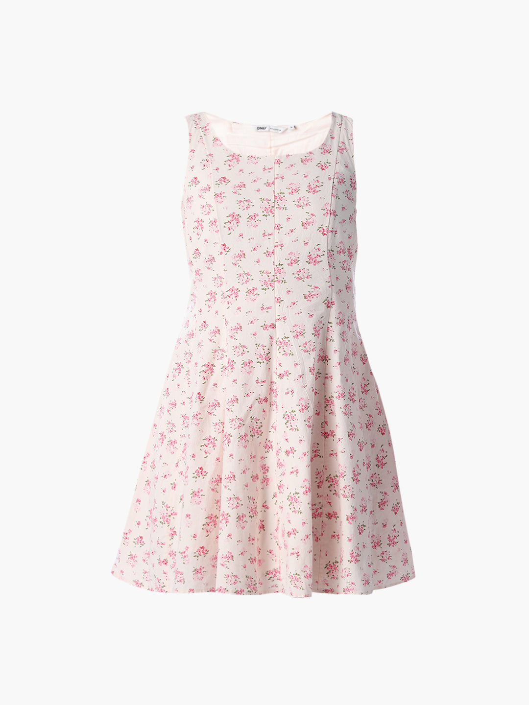 Pink Floral U-Neck Dress