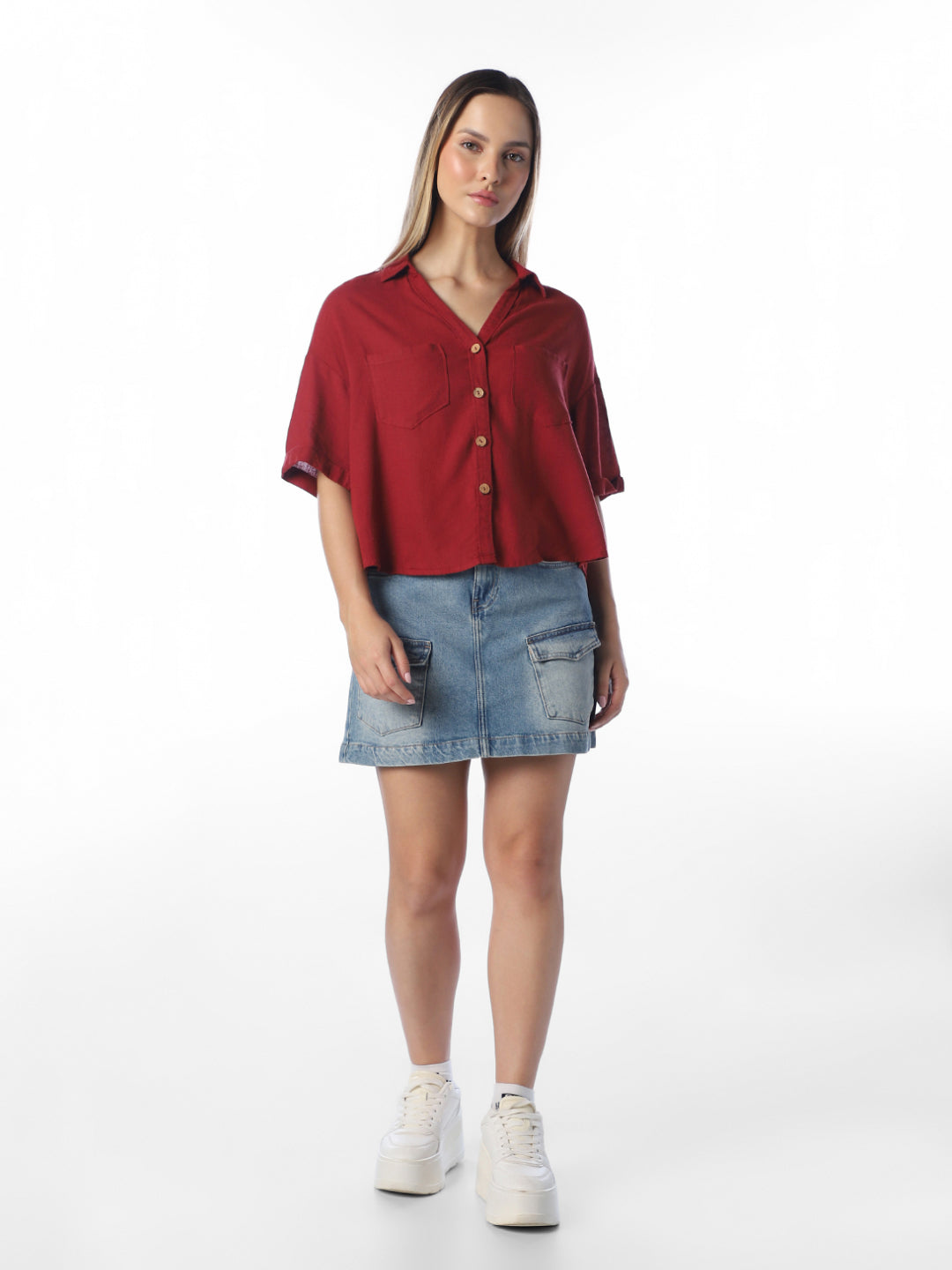 Red Oversized Shirt