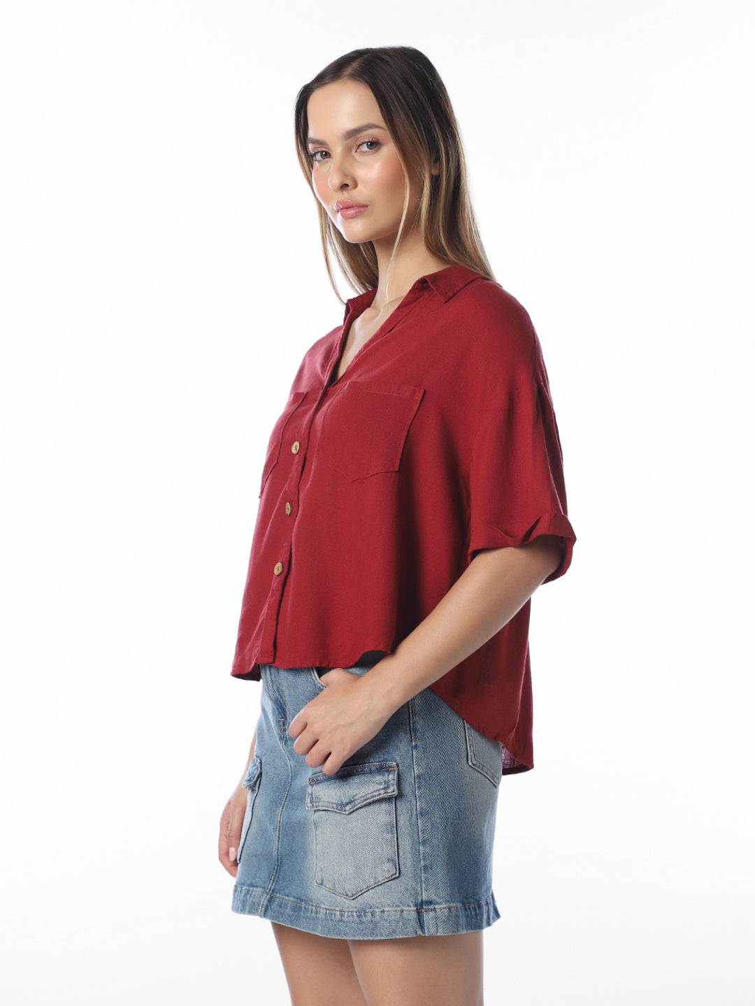 Red Oversized Shirt