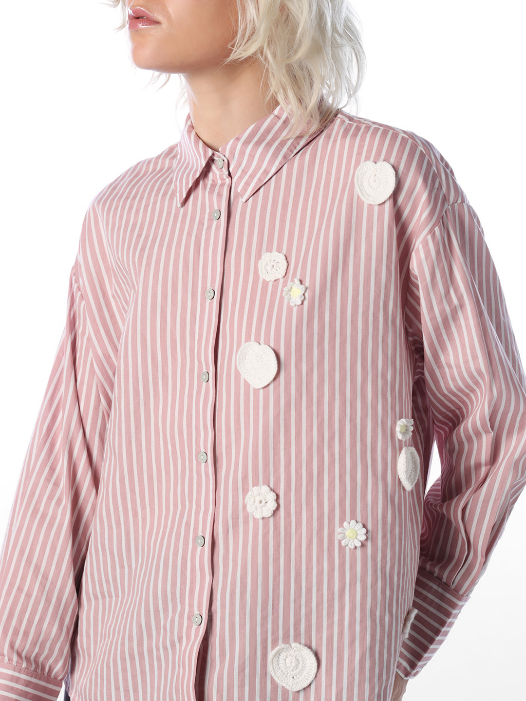 Pink Striped Cotton Shirt