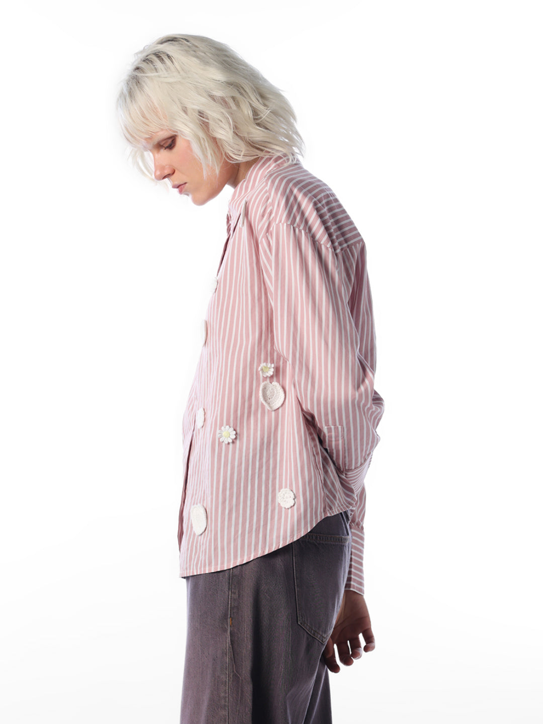 Pink Striped Cotton Shirt