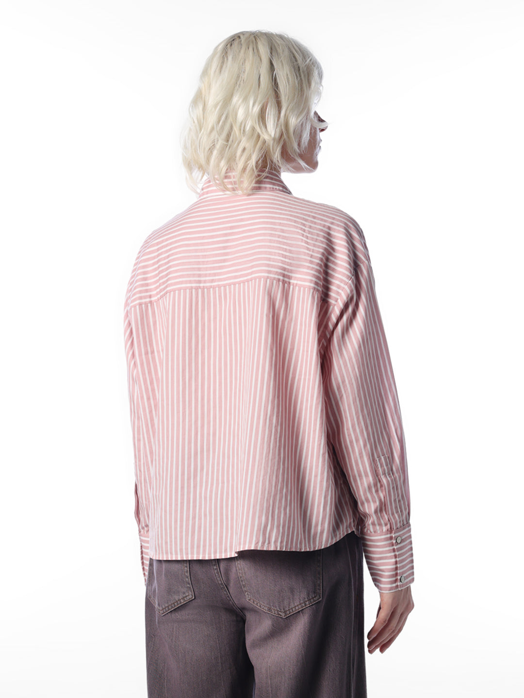 Pink Striped Cotton Shirt
