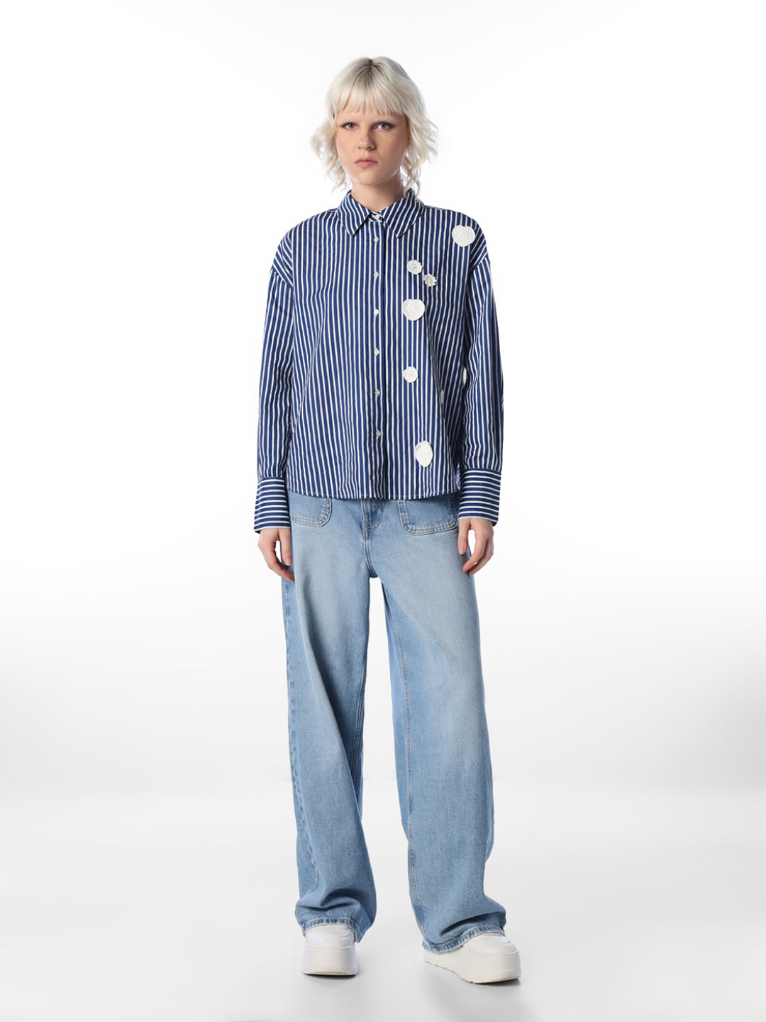 Blue Striped Cotton Shirt