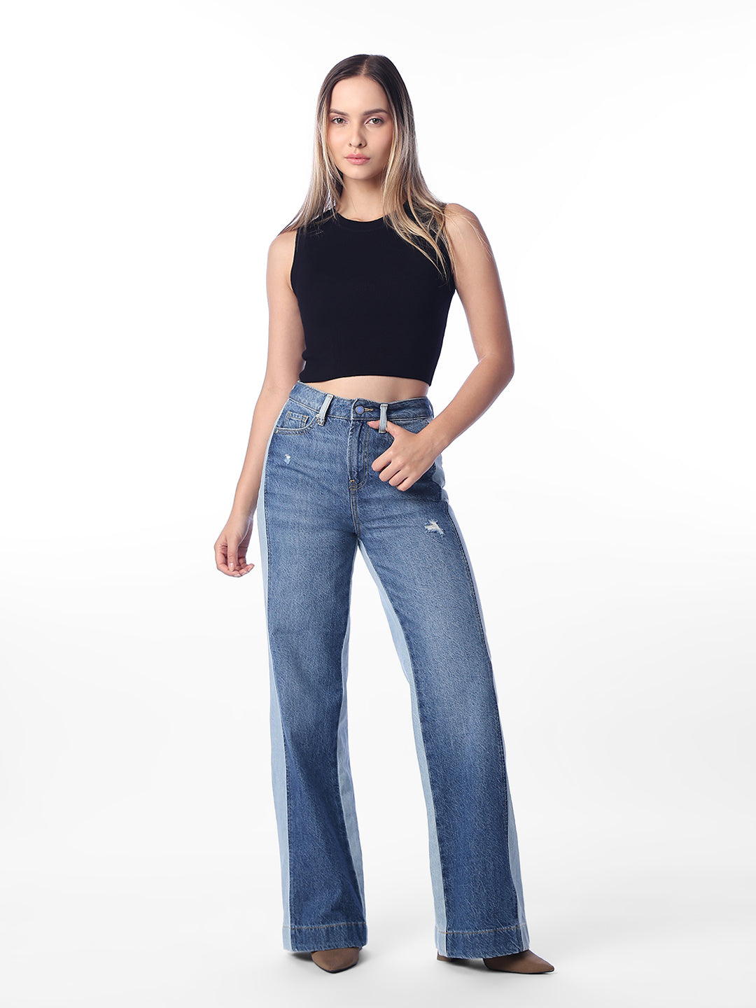 Ribbed sleeveless top