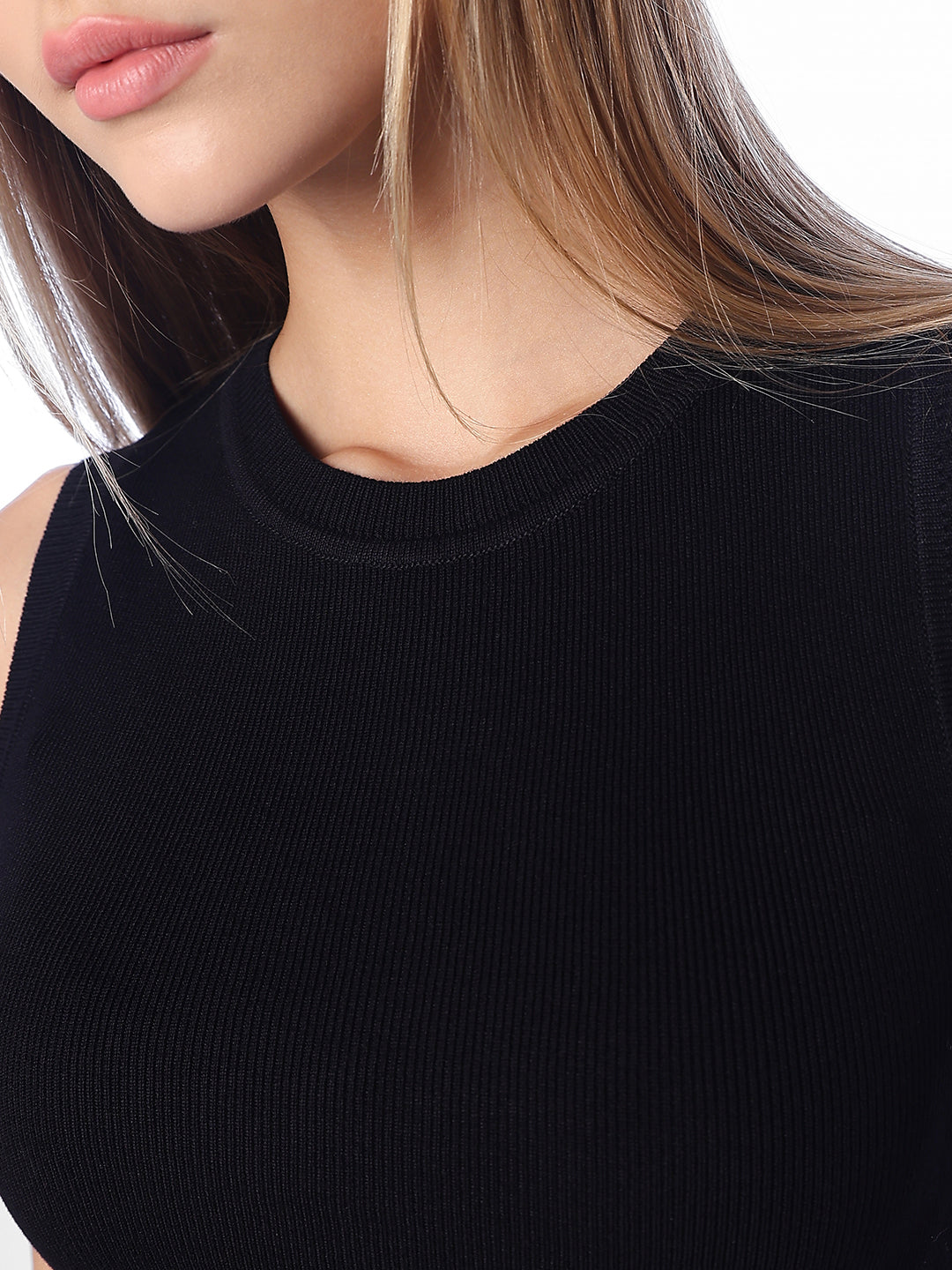 Ribbed sleeveless top