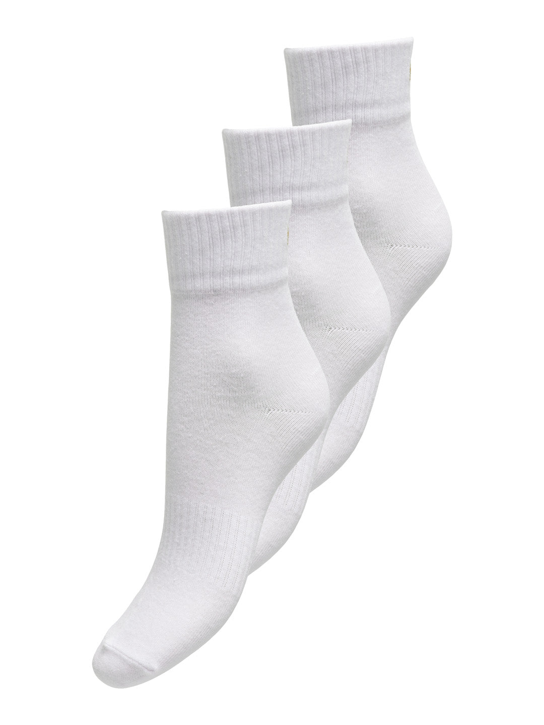 Pack of 3 White Mid Length Socks